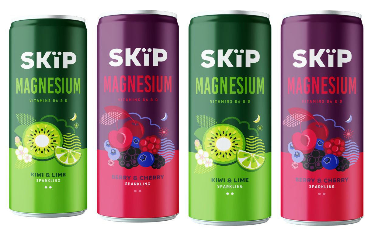 Canettes SKÏP Magnesium Berry & Cherry et Kiwi & Lime